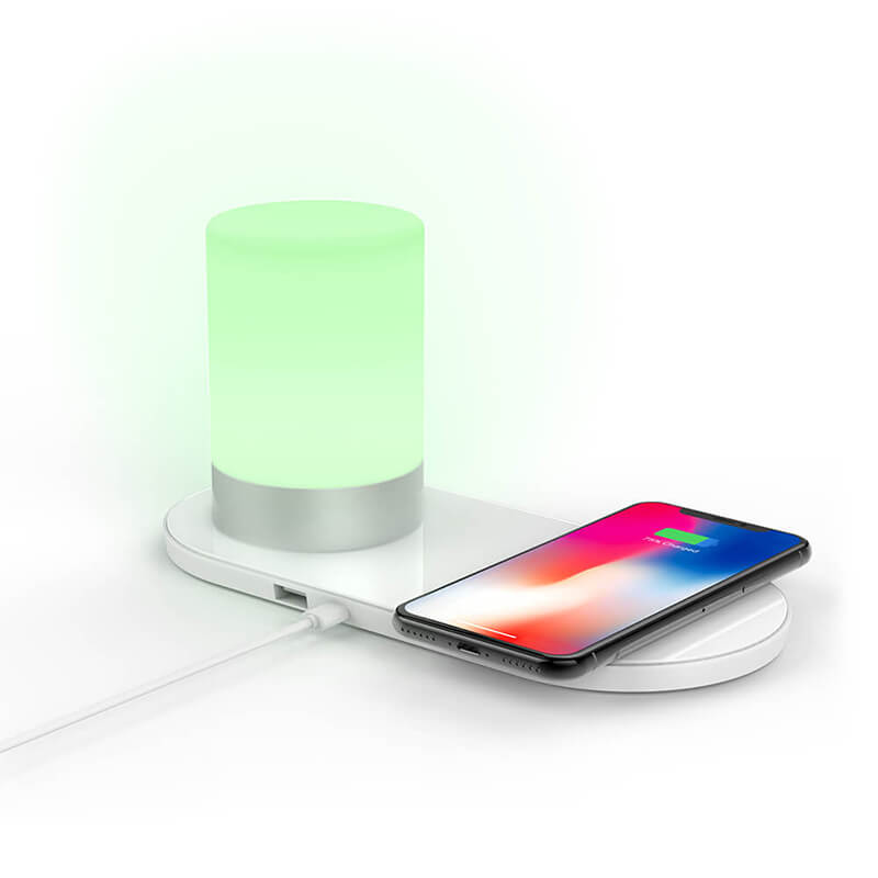 RGB Lamp With Wireless Charging Station (For iPhone or Android phone)